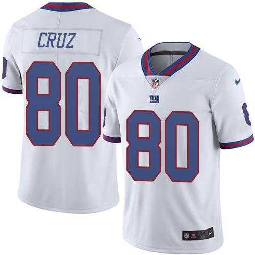 Nike Men & Women & Youth Giants 80 Victor Cruz White Color Rush Limited Jersey,We sell and wholesale Nike Men & Women & Youth Giants 80 Victor Cruz White Color Rush Limited Jersey on line form chian!